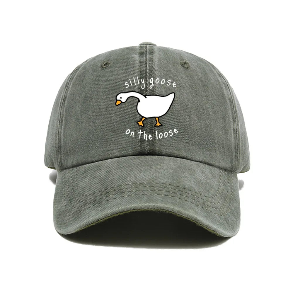 „Big Goose“ spausdinta beisbolo kepurė vyrams ir moterims, maža, šviežia, minkšta kepurė su anties liežuvio motyvu, kepurė nuo saulės, lauko apsauga nuo saulės