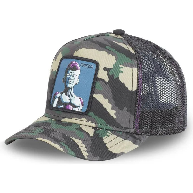Czapka z motywem Dragon Ball Son Goku – letnia czapka podróżna z daszkiem, męska czapka z haftem w stylu hip-hopowym, z daszkiem przeciwsłonecznym, regulowana czapka typu trucker z siateczką