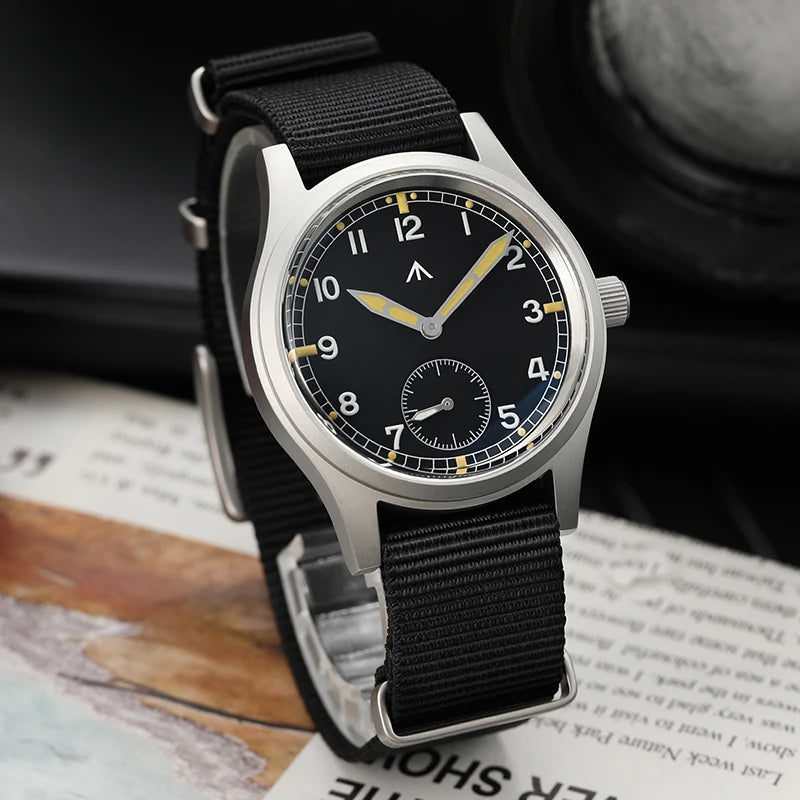 Militado V2 Version Military D12 Watch 36mm AR Sapphire Quartz Movement Watches Waterproof Sub-second Stainless Steel Wristwatch