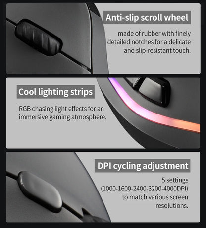 Rechargeable Wireless Vertical Mouse With Screen Display  Ergonomic Mice 6 Button Progammable Gaming Mouse for Gamer Desktop