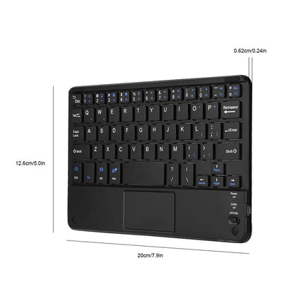 Tastiera Bluetooth wireless mini UltraSlim professionale con touchpad, compatta, ergonomica e reattiva, per PC Windows e tablet Android