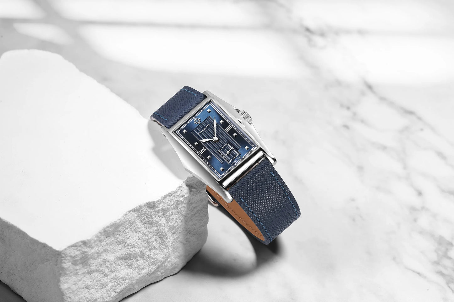 FARASUTE Creative Manual Square Customized Mechanical Movement Watch Men Luxury Sapphire Glass Small Second Wristwatches reloj