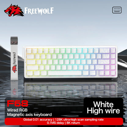 Magnetic Gaming Keyboard ATTACK SHARK X68HE X68PRO HE and FREEWOLF F68 Wired F68Pro Wireless for Pro Gaming 0.01mm Rapid Trigg