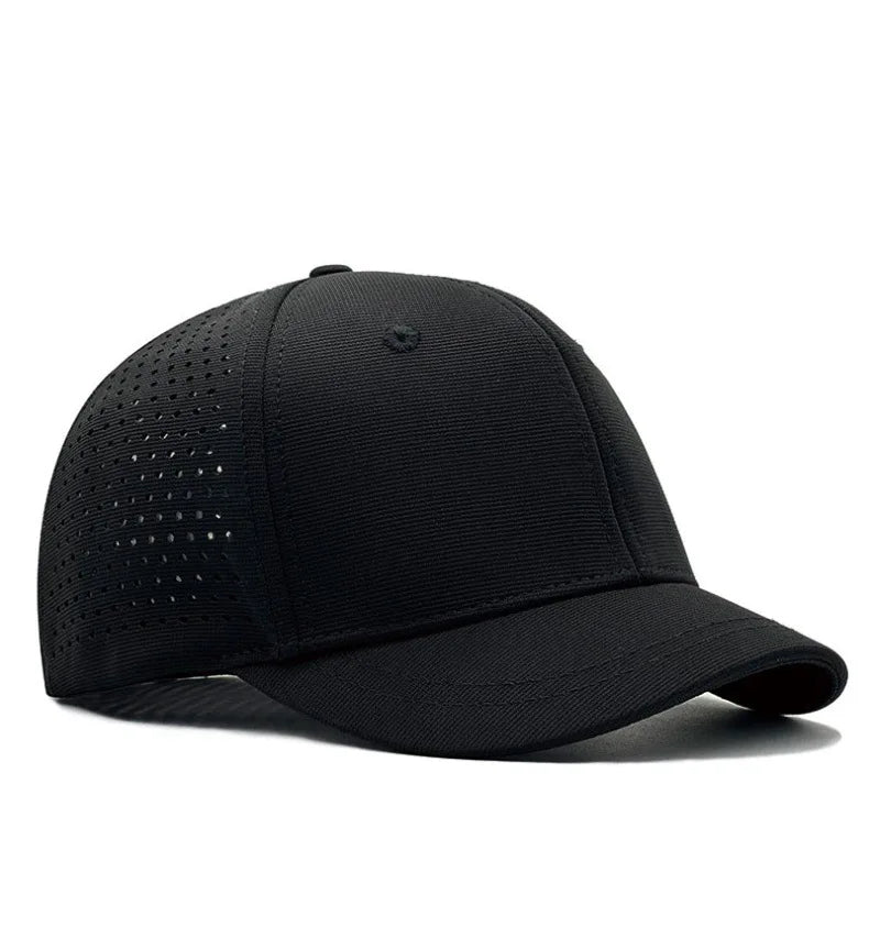 Brand Oohmy 5cm Short Brim Baseball Caps Big Head and Small Head for Men Women Mesh Back Trucker Hat Short BillQuick Dry
