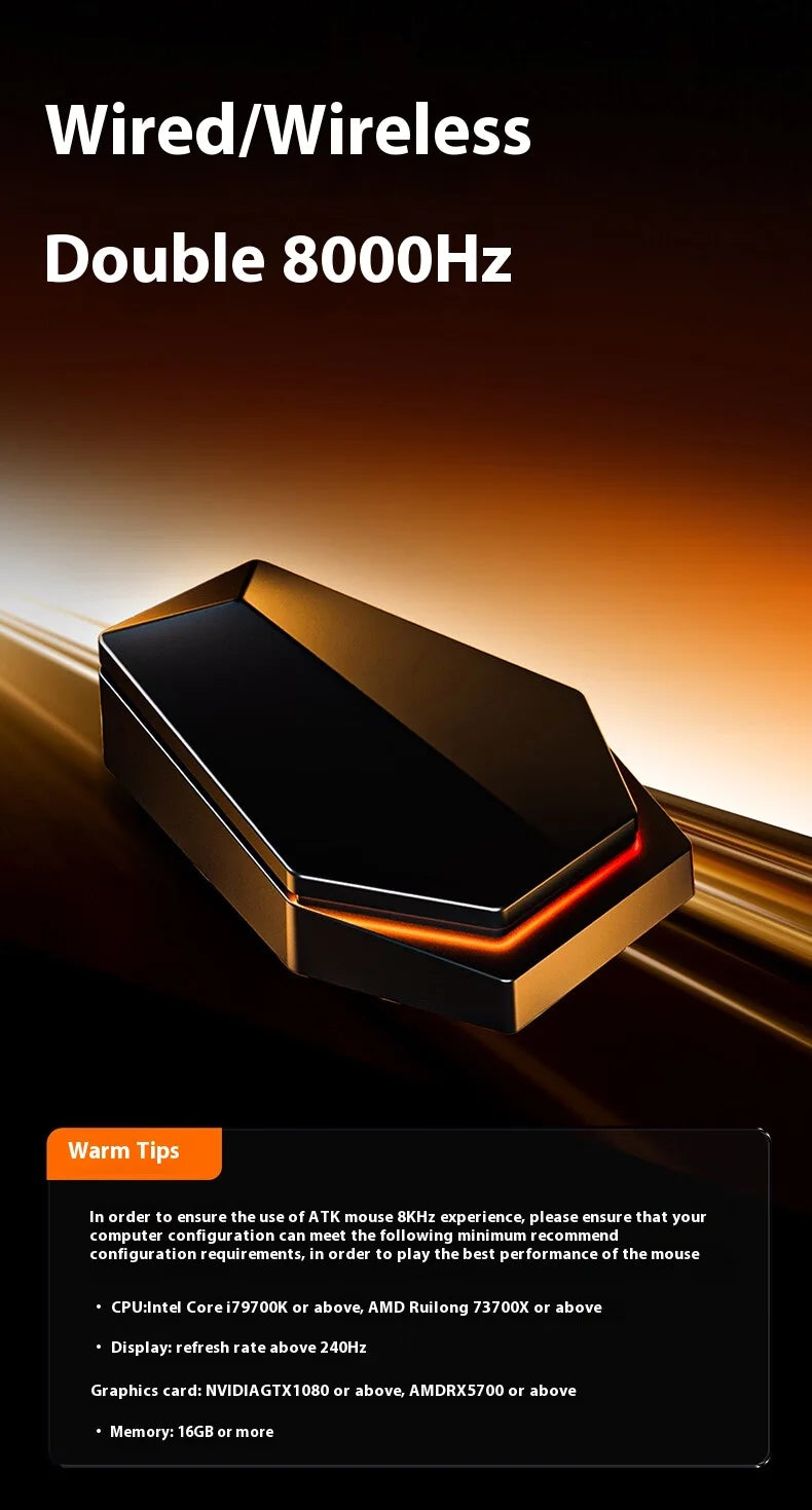 Безжична геймърска мишка ATK A9 Plus A9/A9 SE/A9 Pro Tri Mode 8K, лека A9 Ultimate E-sports, PC подарък, персонализирана