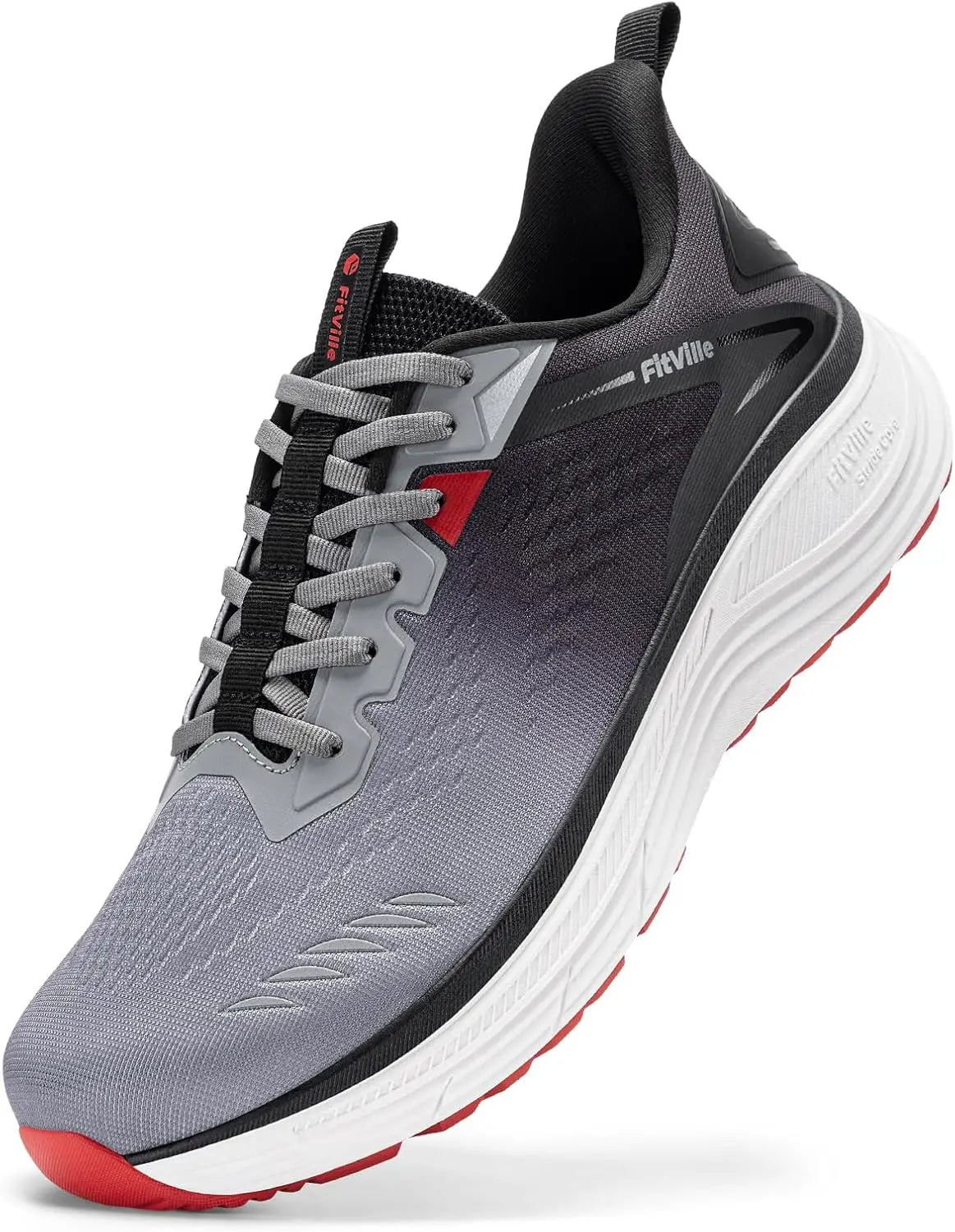 Chaussures de sport extra larges FitVille pour hommes, respirantes, pour la gym, l'athlétisme, l'entraînement croisé, la course à pied, avec amorti maximal.