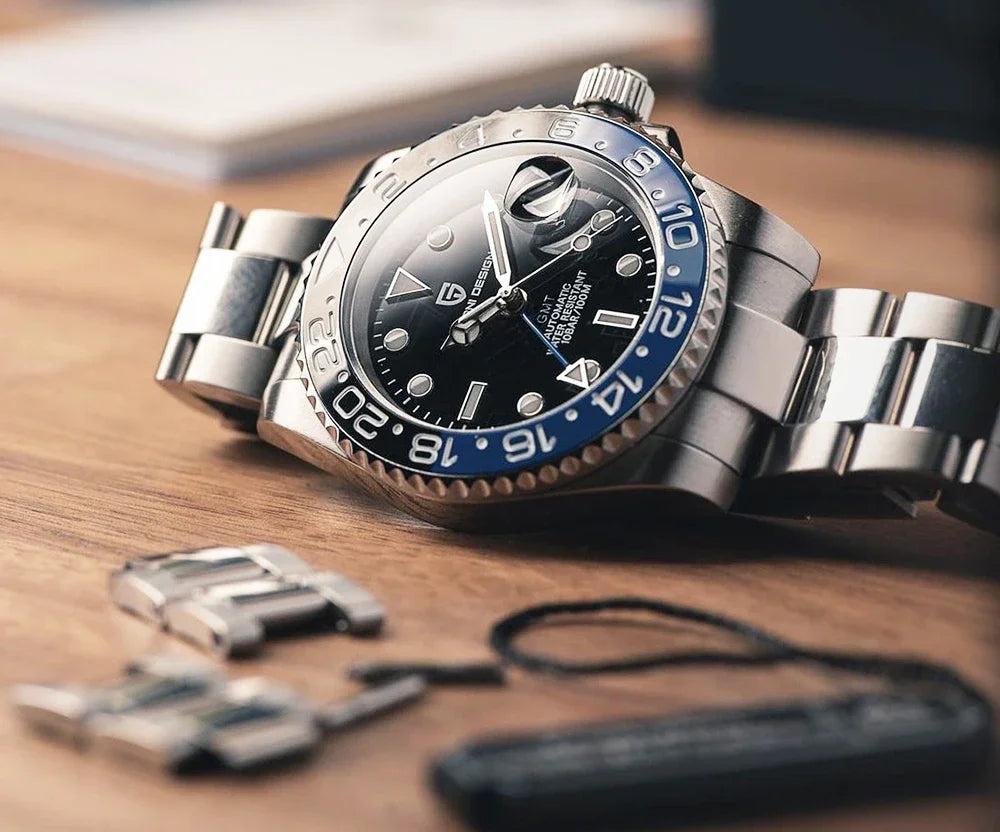 PAGANI DESIGN V3 PD-1662 GMT Watches Men's Luxury Sapphire Automatic Mechanical Watch 40MM Stainless Steel 100M Waterproof Watch