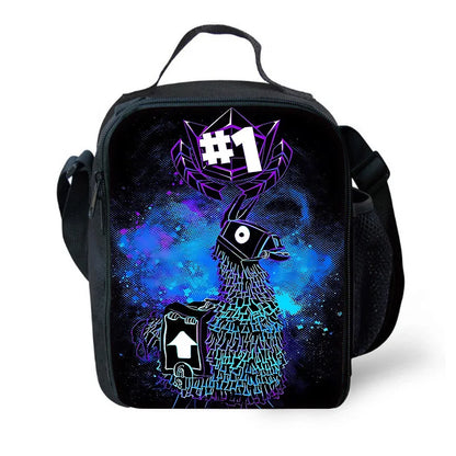 Bolsa térmica infantil FortniteS New Game, aislada y de gran capacidad, para niños y niñas, estudiantes, picnic al aire libre, lonchera refrigerante reutilizable