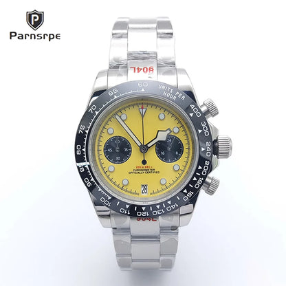 2025 New Design Vintage Men's Watch Moon Quartz Watch Men's Speed Sport Chronograph AR Sapphire VK64 Clock Men watch