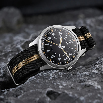 Militado ML07 Military Watch VH31 Quartz Movement Sapphire Crystal Luminous AR Coating Vintage Watches 100m Waterproof