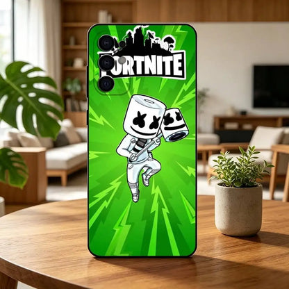 Capa de Telemóvel F-Fortnites-PC Game para Samsung S25,S24,S21,S22,S23,S30,Ultra,S20,Plus,Fe,Lite,Note,10,Preta