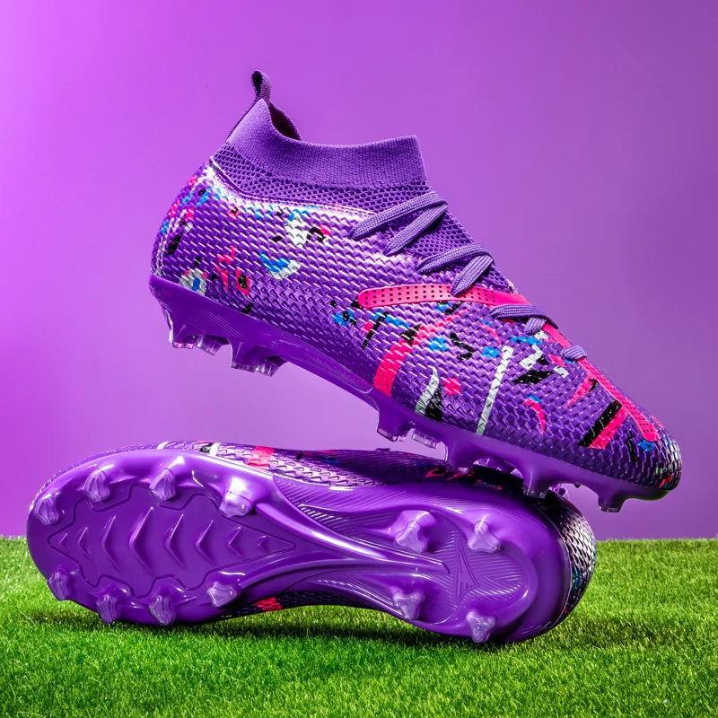 Nouvelles chaussures de football pour hommes, chaussures de sport professionnelles pour l'extérieur, antidérapantes, chaussures d'entraînement, baskets, chaussures de football pour terrain gazonné, ultralégères, unisex
