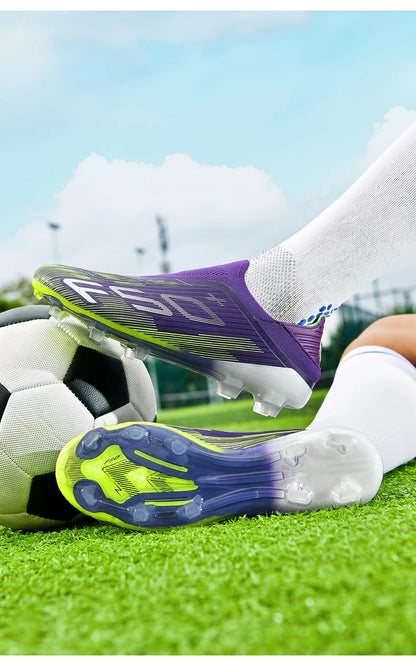 New Men Football Boots Non-Slip Match Grass Cleats High-top High-quality Soccer Shoes Futsal Sneakers Indoor Hot-selling Outdoor