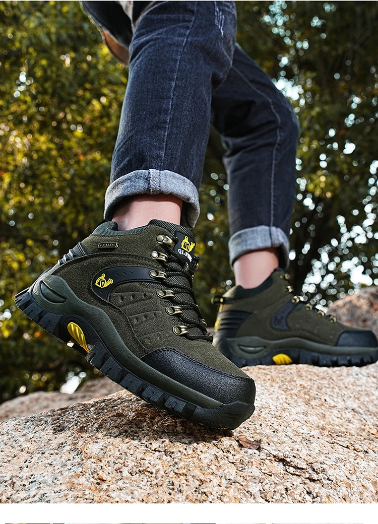 Scarponi da trekking impermeabili per uomo e donna, per primavera e autunno, resistenti all’usura, per sport di montagna e caccia