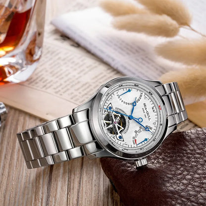 Seagull Flywheel Series Men's Watch Xidong Mechanical Watch 316L Precision Steel Band 39mm Business Watch Relojes Para Hombres
