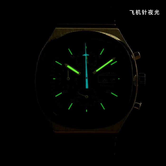Hruodland new 2025 new 0S00 retro men's quartz chronograph sapphire stainless steel waterproof 5Bar luminous C3 reloj hombre