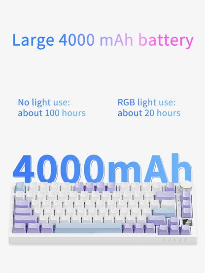 Teclado mecánico gaming AJAZZ AK820 Pro con cable e inalámbrico, switches intercambiables en caliente, retroiluminación RGB trimodo, diseño compacto 70%, PC/Mac