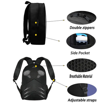 3Pcs Kids Backpack Set, Crossbody & Pencil Bag, FORTNITE Cartoon Bag, Lightweight for Boys Girls 6-10, Free 3D Printed Keychain