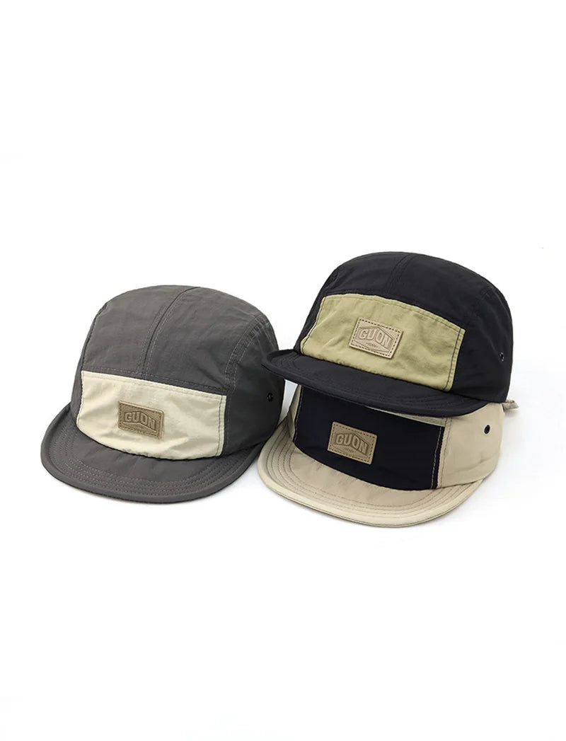 Summer Thin Breathable Quick-drying Baseball Cap Men and Women Outdoor Adventures Sun Protection Short Brim 5-flap Hiking Hats