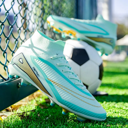 Chaussures de football montantes pour hommes, crampons longs, chaussures de football pour adultes, légères, entraînement sportif professionnel