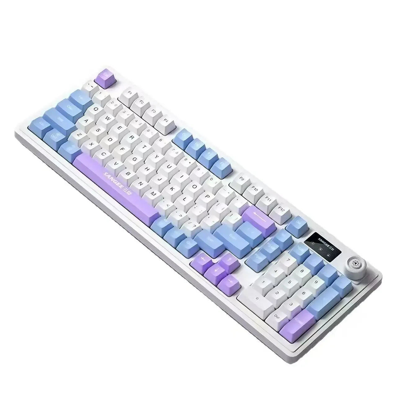 SANGEE Wired 98 Keys Keyboard Mouse Combo with LCD Screen Mechanical Feel RGB Backlit Silent Gaming Office Kit for PC Laptop
