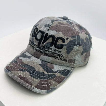 New Unisex American Style CAMO Letter Embroidery Baseball Hats Breathable Hip Hop Sunshade Peaked Caps Versatile Fashion Niche