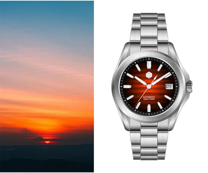 San Martin New Gada Watch 39mm Desert Texture Men Dress Watch NH35 Automatic Mechanical Sapphire Waterproof 100m Luminous SN0129