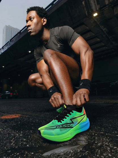 Zapatillas de running con placa de carbono para maratón, para hombre y mujer, deportivas especializadas, transpirables, ligeras y cómodas Chunta