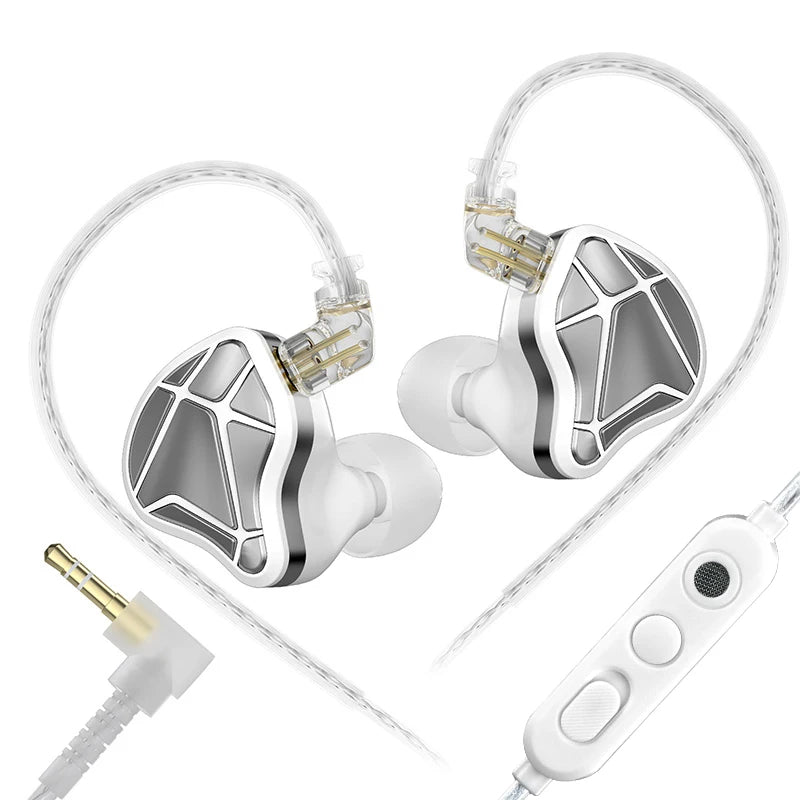 KZ Axas Gaming Earbuds Wired IEM HiFi Bass Headphones with Microphone, FPS Gaming Earphones, KZ Axas In-Ear Monitor Earbuds for PC Mobile & Console Gaming
