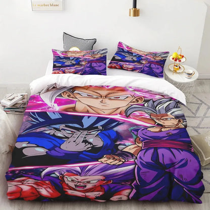 „Goku“ antklodžių užvalkalų rinkinys „Dragon Ball“ paaugliams skirtas patalynės rinkinys, antklodžių užvalkalai vaikams, berniukams, geriausios dovanos, „Queen“ ir „King“ dydžių miegamojo dekoracija