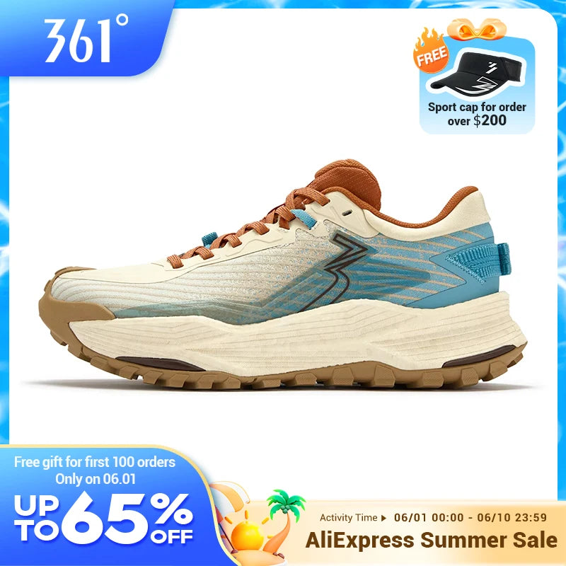 361 Degrees WUXIA 2.0 – Leichter, weicher, luftiger Sneaker mit federnder Dämpfung und rutschfester Sohle für Outdoor- und Wanderaktivitäten, vielseitig einsetzbar, Herren 672542201