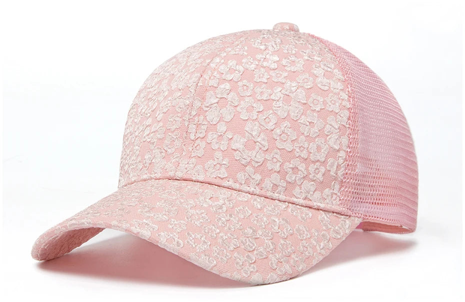 CNTANG 2024 New Print Mesh Caps Fashion Women Baseball Cap Summer Outdoor Casual Sun Hat For Female Hip Hop Girls Snapback