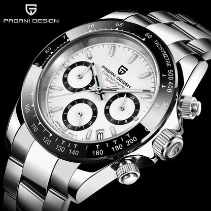 2025 PAGANI DESIGN  New PD1644 Meteorite Dial Fashion Men Quartz Wristwatches 100M Sapphire Glass Chronograph relogio masculin