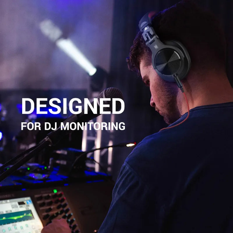 Auriculares de estudio DJ OneOdio con cable y micrófono – Drivers de 40mm, headset para mezcla y monitorización, gaming y grabación