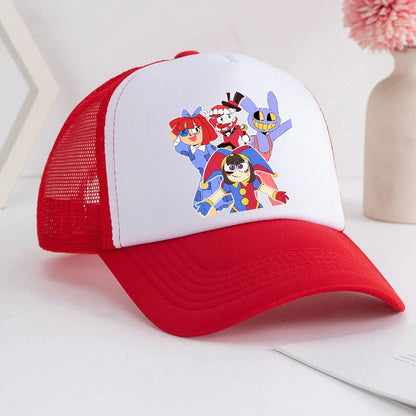 Cartoon The Amazing Digital Circus-baseballpet voor volwassenen, met anime-print, voor studenten, zomerse athleisure, verstelbaar, schattige zonnehoed, cadeau