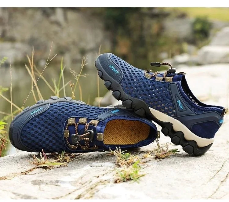 Ljetne muške sportske mrežaste cipele, modne, za planinarenje, prozračne, lagane, protuklizne, za aktivnosti na otvorenom, putovanja, trčanje, ležerne cipele