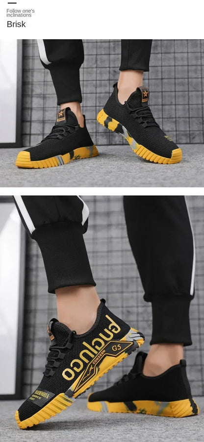 Runing Sport Fashion High Top Sneakers Zapatillas De Deporte Men Casual Mesh Shoes Light Soft Breathable Vulcanize Shoes