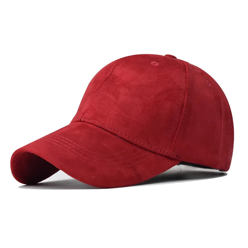 New Wholesale Suede Baseball Cap Autumn Winter for Men Women  Winter Solid Street Hat Unisex Adjustable Casual Plain Gorra Caps