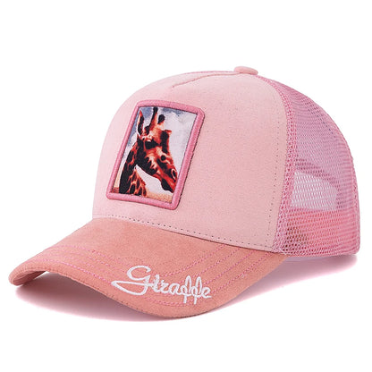 Unisex „Trucker“ kepurė su „Grizzlies“ raštu, su siuvinėtu motyvu, iš zomšos, vasarinė kepurė nuo saulės, vasarinė kepurė su gyvūnų motyvu, beisbolo kepurė vyrams ir moterims