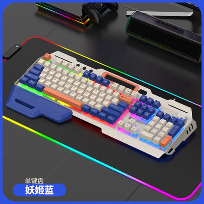 Russian Gaming Keyboard With Russian Layout Spanish Arabic Korean Keyboard Mouse Gamer 104 Keys 100% Layout Wired RGB Light K90