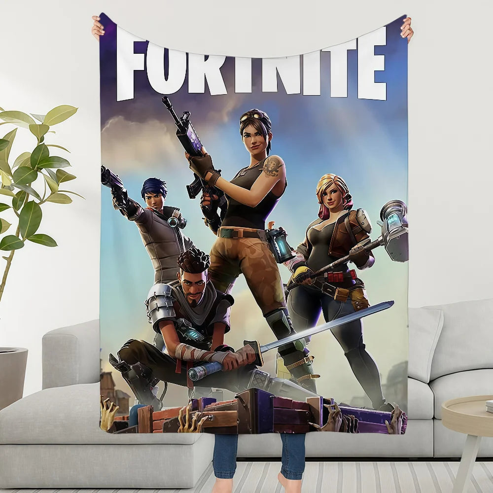 Blanket Throw Super Cosy Plush Living F-FORTNITES-ES Game Room Sofa Couch Childish Birthday Gifts