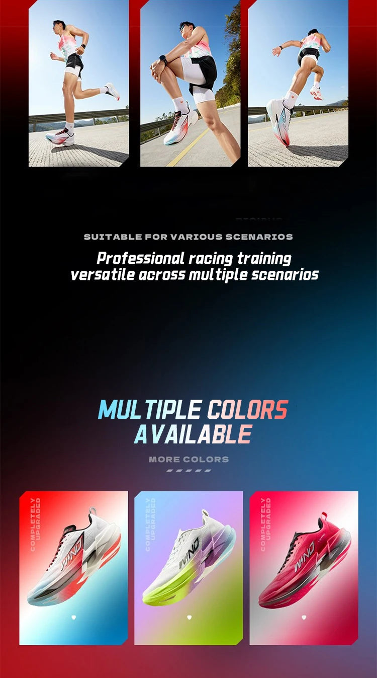 QIAODAN WIND 4PRO Pantofi de maraton cu talpă din carbon pentru bărbați, adidași profesioniști de curse, pantofi sport de alergare respirabili QDB023262291