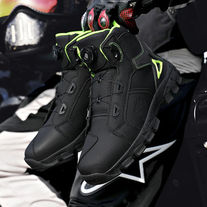 Bottes de moto professionnelles pour hommes, chaussures de course tout-terrain, équipement de moto urbaine, en cuir microfibre ultra-fin