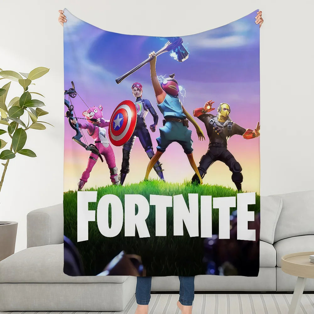 Blanket Throw Super Cosy Plush Living F-FORTNITES-ES Game Room Sofa Couch Childish Birthday Gifts