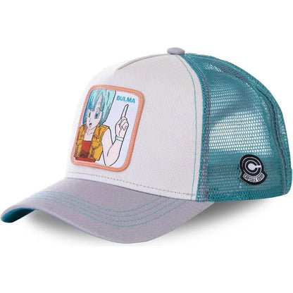 Czapka z motywem Dragon Ball Son Goku – letnia czapka podróżna z daszkiem, męska czapka z haftem w stylu hip-hopowym, z daszkiem przeciwsłonecznym, regulowana czapka typu trucker z siateczką