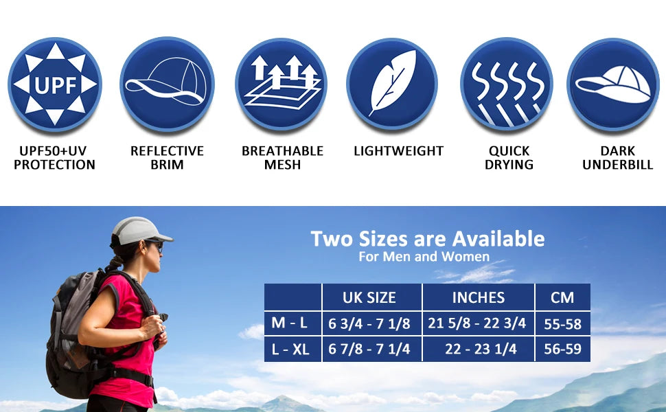 Unisex Quick Dry Running Baseball Cap Adorable Summer Sun Fishing Hat for Men Women Teens Embroidered Cool Outdoor Cap