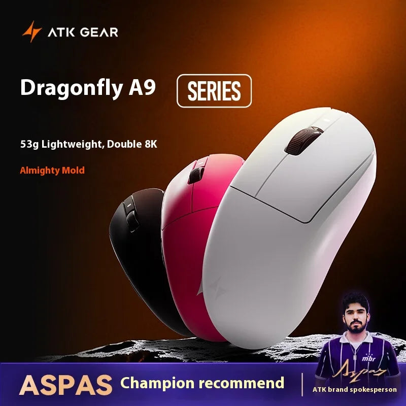 Безжична геймърска мишка ATK A9 Plus A9/A9 SE/A9 Pro Tri Mode 8K, лека A9 Ultimate E-sports, PC подарък, персонализирана