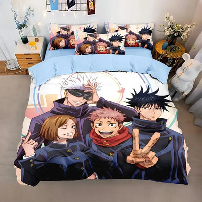 Znani japonski kompleti posteljnine z motivi iz animejev, komplet posteljnine Jujutsu Kaisen, komplet posteljnine Satoru Gojo za najstnike, fante in odrasle