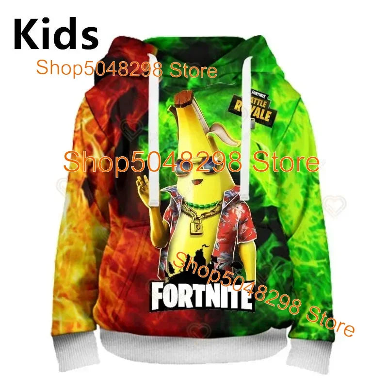 Men Women Hoodie 3D Battle Royale Print Fortnite Victory Printed Hoodies Boys Girls Hooded Streetwear Sweatshirts