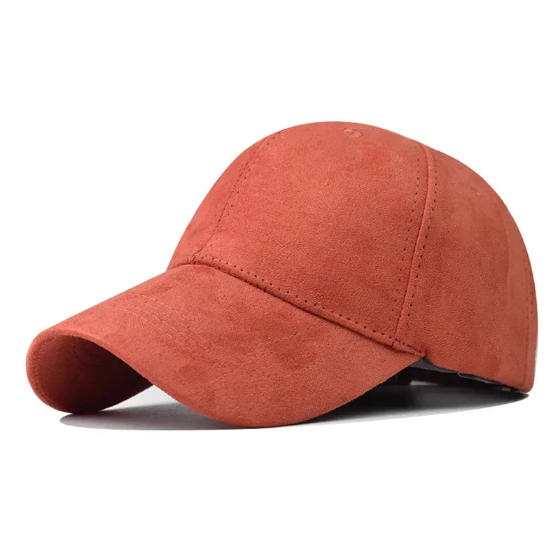 New Wholesale Suede Baseball Cap Autumn Winter for Men Women  Winter Solid Street Hat Unisex Adjustable Casual Plain Gorra Caps